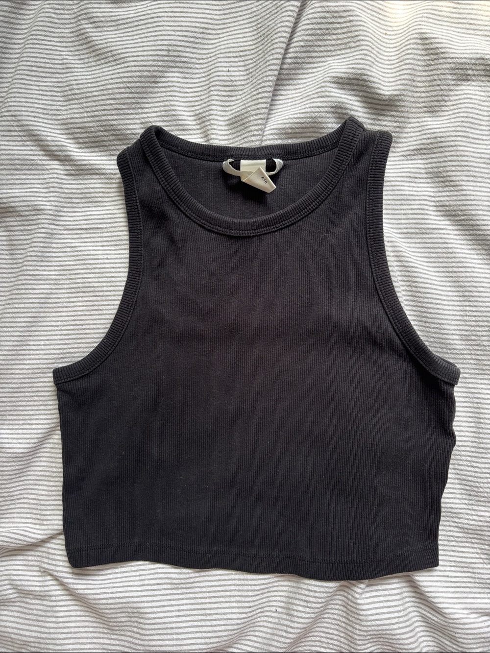 🎁Black Ribbed Cropped Tank Top - Women (Add on order 25$+)